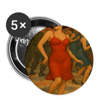 Woman in the dance of the night - Buttons large 2.2''/56 mm (5-pack) - white - Front