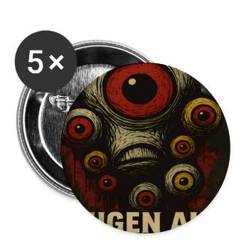 Eyes on and through monsters - Buttons large 2.2''/56 mm (5-pack) - white - Front