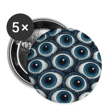 Augen  Muster - Buttons groß 56 mm (5er Pack) - Weiß - Vorne