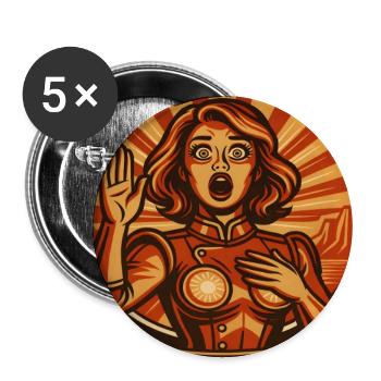 Der Morgen einer neuen Zukunft - Buttons groß 56 mm (5er Pack) - Weiß - Vorne