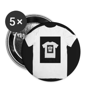 T-shirt - Buttons large 2.2''/56 mm (5-pack) - white - Front