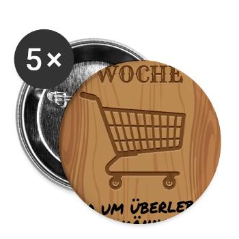 40_Stunden_Woche - Buttons large 2.2''/56 mm (5-pack) - white - Front