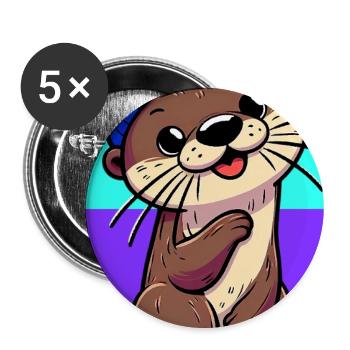 otter - Buttons large 2.2''/56 mm (5-pack) - white - Front