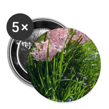 Hyacinth Rose Garden Pattern - Buttons large 2.2''/56 mm (5-pack) - white - Front