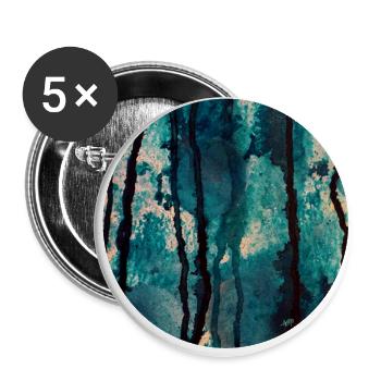 Blue Spheres and Tears I - Buttons groß 56 mm (5er Pack) - Weiß - Vorne