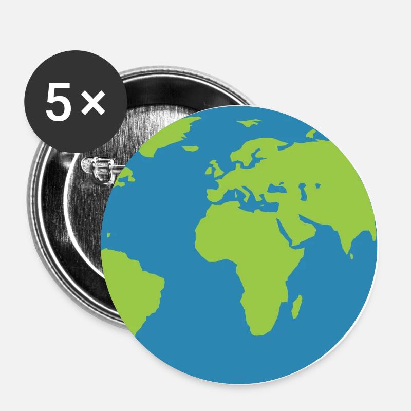 world - Buttons large 2.2''/56 mm (5-pack) - white
