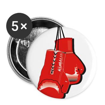 boxhandschuhe - Buttons groß 56 mm (5er Pack) - Weiß - Vorne