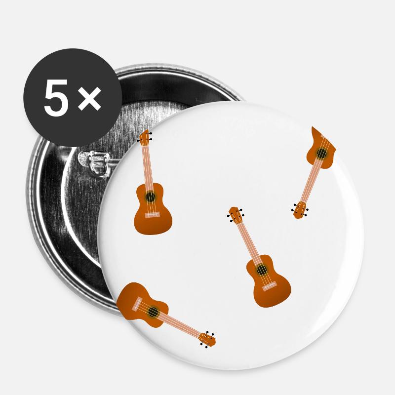 Ukulele - Buttons groß 56 mm (5er Pack) - Weiß