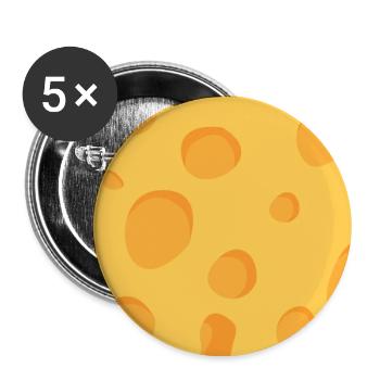 Cheese mask - Buttons large 2.2''/56 mm (5-pack) - white - Front