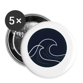 Ocean - Buttons large 2.2''/56 mm (5-pack) - white - Front