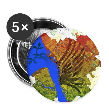 Liverpool Rising: Liver Bird Over Sunset Mersey - Buttons large 2.2''/56 mm (5-pack) - white - Front