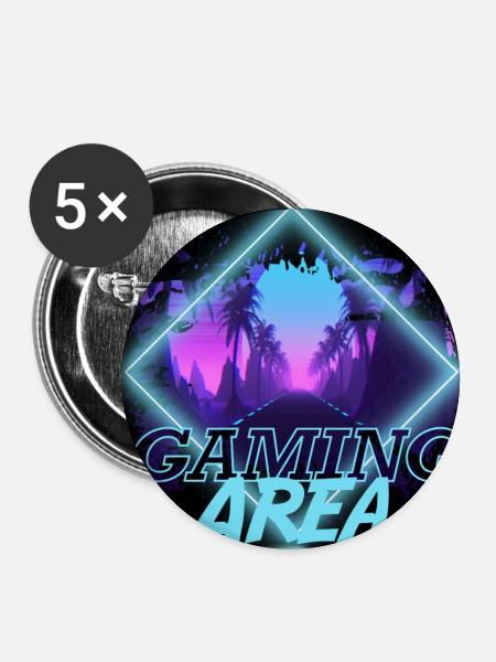 Gaming Area - Buttons groß 56 mm (5er Pack) - Weiß