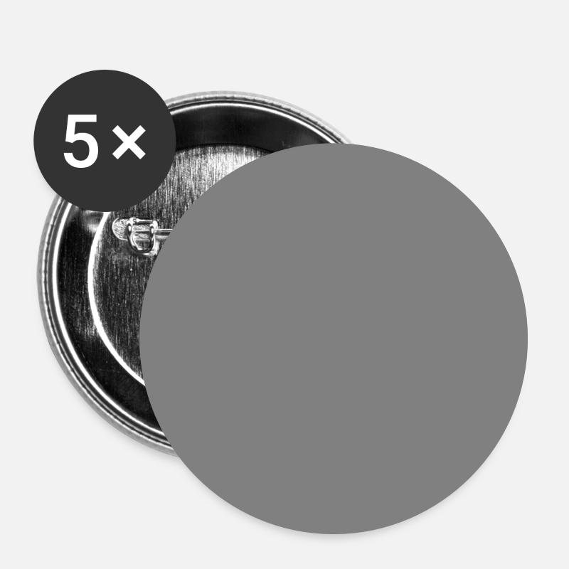 Gray background, customizable - Buttons large 2.2''/56 mm (5-pack) - white
