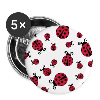 Ladybug face mask, ladybug. - Buttons large 2.2''/56 mm (5-pack) - white - Front