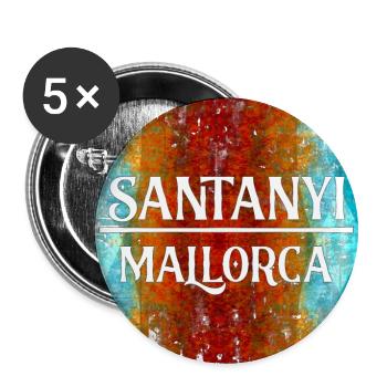 Santanyi Mallorca Urban Style Surreal Art - Buttons groß 56 mm (5er Pack) - Weiß - Vorne