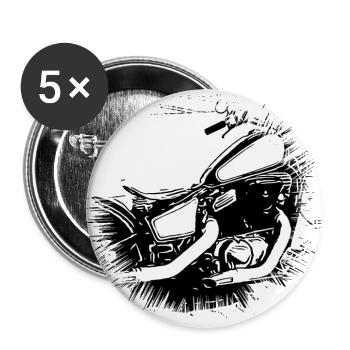 Motorcycle - Buttons large 2.2''/56 mm (5-pack) - white - Front