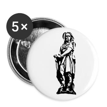 Vercingétorix 1 - Lot de 5 grands badges (56 mm) - blanc - Devant