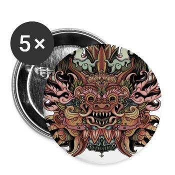 Strong Bali - Buttons large 2.2''/56 mm (5-pack) - white - Front