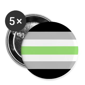 Agender - Buttons large 2.2''/56 mm (5-pack) - white - Front