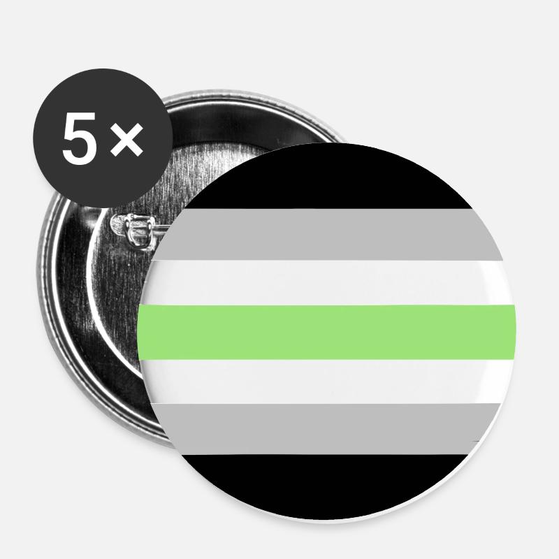 Agender - Buttons large 2.2''/56 mm (5-pack) - white