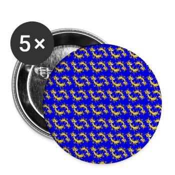 tolle orientmotive, orientalisches rankenmuster - Buttons groß 56 mm (5er Pack) - Weiß - Vorne