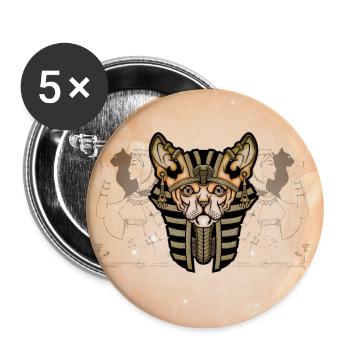 Cute cat - Buttons large 2.2''/56 mm (5-pack) - white - Front