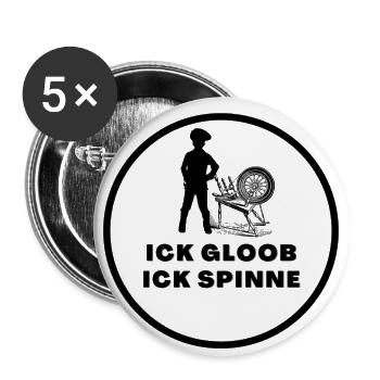 Ich glaube ich spinne - Buttons groß 56 mm (5er Pack) - Weiß - Vorne