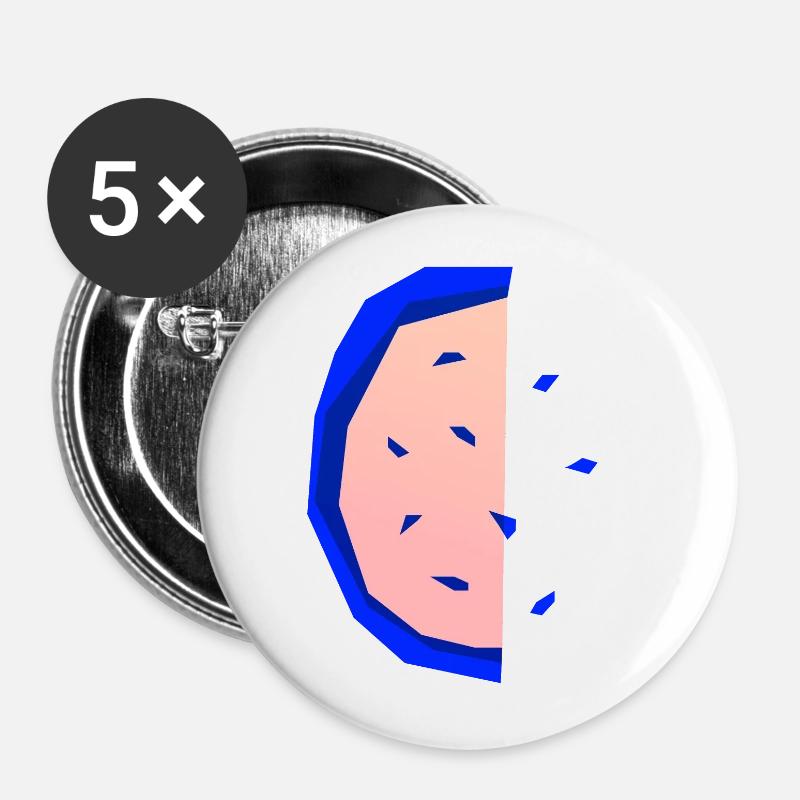 Abstract melon - Buttons large 2.2''/56 mm (5-pack) - white
