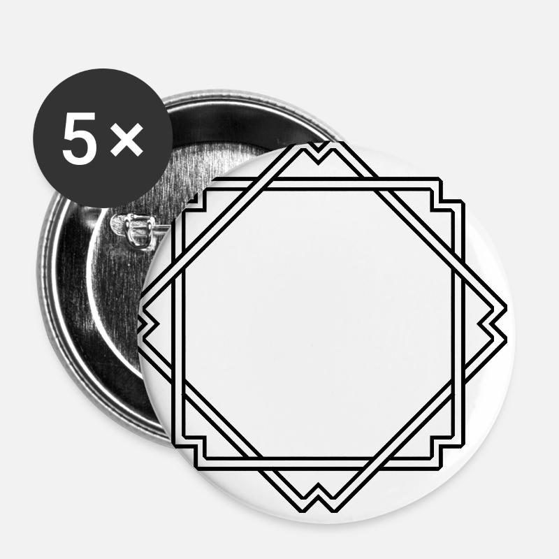Colorful Square Frame Decoration - Buttons large 2.2''/56 mm (5-pack) - white