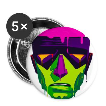 Un beau design de super-héros Revenant - Lot de 5 grands badges (56 mm) - blanc - Devant