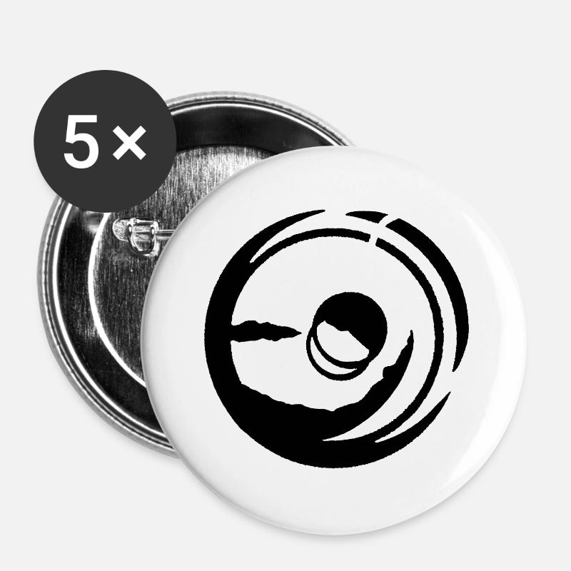 Sun and Moon - Buttons large 2.2''/56 mm (5-pack) - white