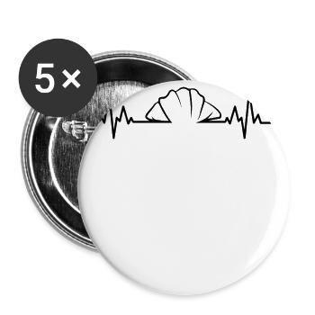 Croissant ECG croissant pastry in white - Buttons large 2.2''/56 mm (5-pack) - white - Front