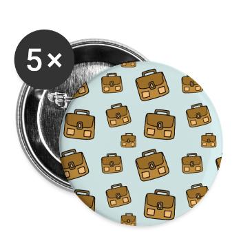 Motifs de sacs à dos - Rentrée scolaire 2022 - Lot de 5 grands badges (56 mm) - blanc - Devant