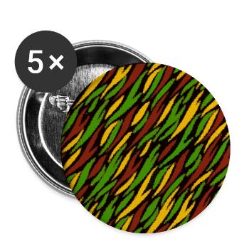 Peau d'animal avec style de couleur africaine - Lot de 5 grands badges (56 mm) - blanc - Devant
