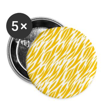 Peau d'animal avec style de couleur africaine - Lot de 5 grands badges (56 mm) - blanc - Devant