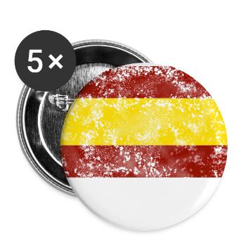 Espagne drapeau vintage Espana - Lot de 5 grands badges (56 mm) - blanc - Devant