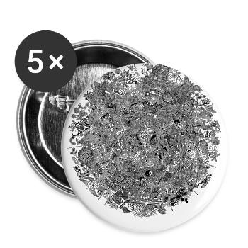 Leauge of Abstract moments - Buttons groß 56 mm (5er Pack) - Weiß - Vorne