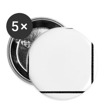 Cadre rectangulaire patiné - Lot de 5 grands badges (56 mm) - blanc - Devant