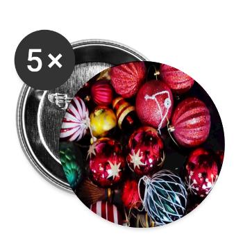 Christmas tree balls - Christmas decorations - Buttons large 2.2''/56 mm (5-pack) - white - Front