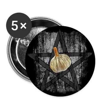 Garlic of Hell - Buttons large 2.2''/56 mm (5-pack) - white - Front