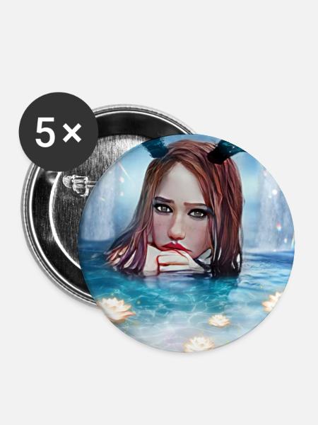 Nymph - Buttons large 2.2''/56 mm (5-pack) - white