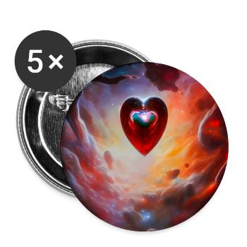 The heart of the universe - Buttons large 2.2''/56 mm (5-pack) - white - Front