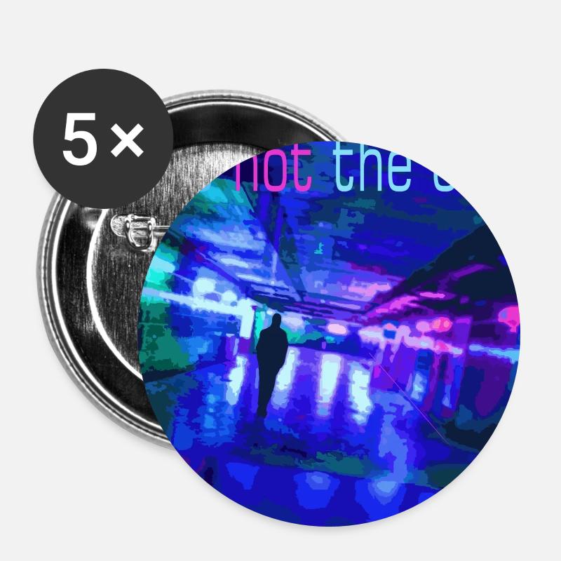 It's not the end Neon Tunnel - Buttons large 2.2''/56 mm (5-pack) - white