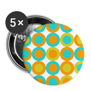 geometric patterns - Buttons groß 56 mm (5er Pack) - Weiß - Vorne