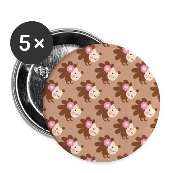 colorful animal pattern design gift idea - Buttons large 2.2''/56 mm (5-pack) - white - Front