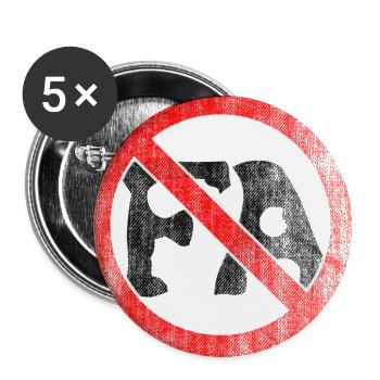 Italian Antifa Italy - Buttons large 2.2''/56 mm (5-pack) - white - Front