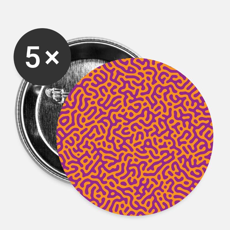 colorful pattern design buntes Muster motif - Buttons large 2.2''/56 mm (5-pack) - white