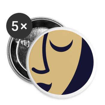 Baba Yaga App Icon - Buttons groß 56 mm (5er Pack) - Weiß - Vorne