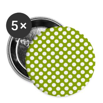 Green Background Texture Template Personalize - Buttons large 2.2''/56 mm (5-pack) - white - Front