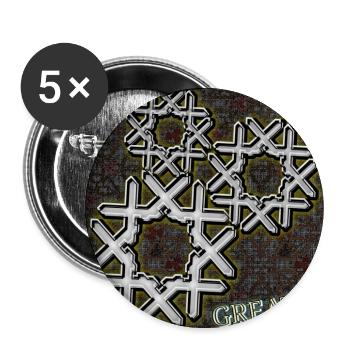 GREATIX - Shop WoW - 2023 - Buttons groß 56 mm (5er Pack) - Weiß - Vorne